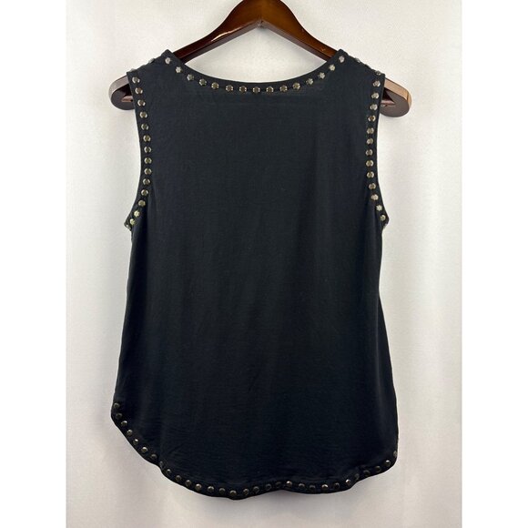 Women’s J.Crew Medium Black Tank Blouse w/ Dark Gold Harware - Picture 3 of 5